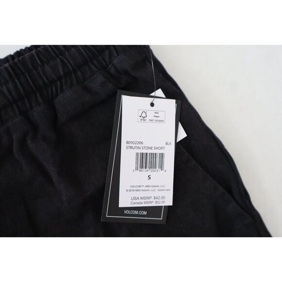 Volcom B0932206 Women's Sz Small (4/6) Black Strutin Stone Pocket Shorts - Picture 4 of 11